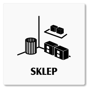 Sklep, 80x80mm, bílá, Nevada